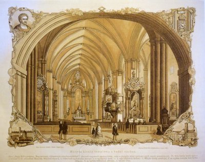 The Interior of Matthias Church in Buda by Gusztáv Zombory